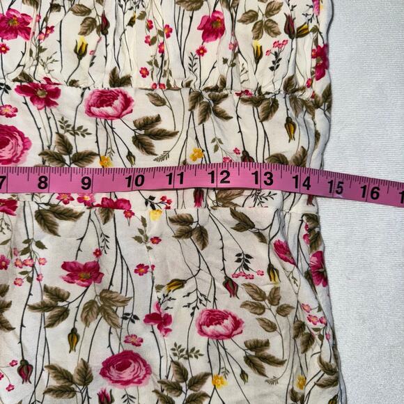 Trixxi‎ Unlined Blend Spaghetti Strap Floral Mini Tank Dress L Stretched - Picture 7 of 9